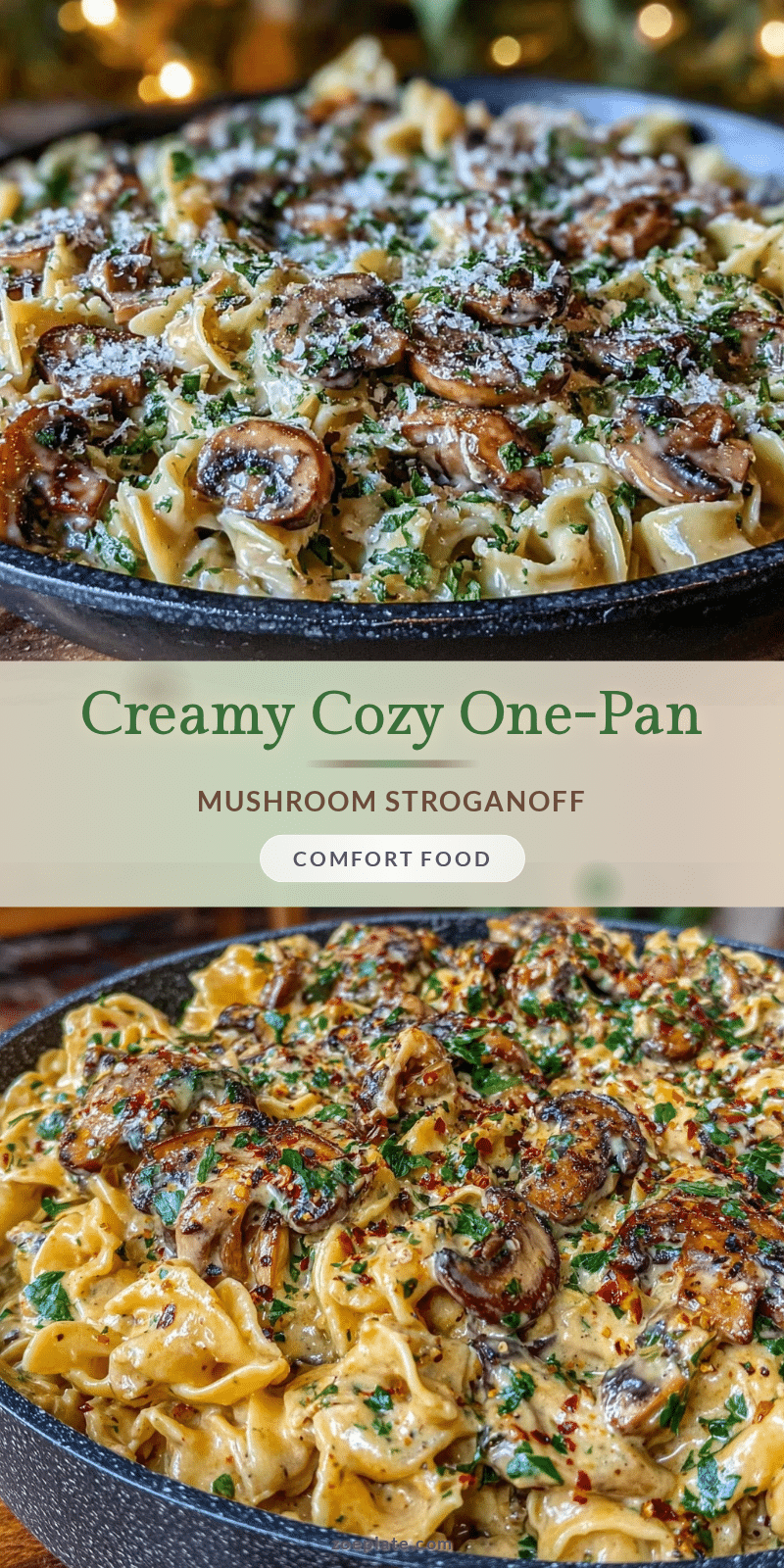 cozy mushroom stroganoff recipe
