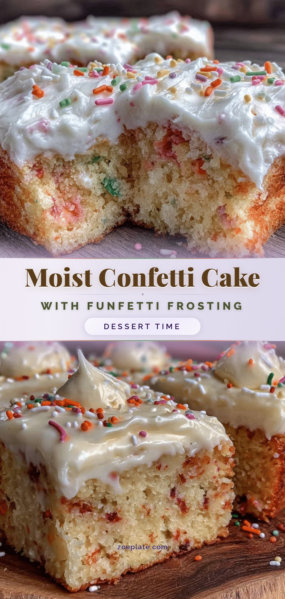 creamy confetti sheet cake recipe
