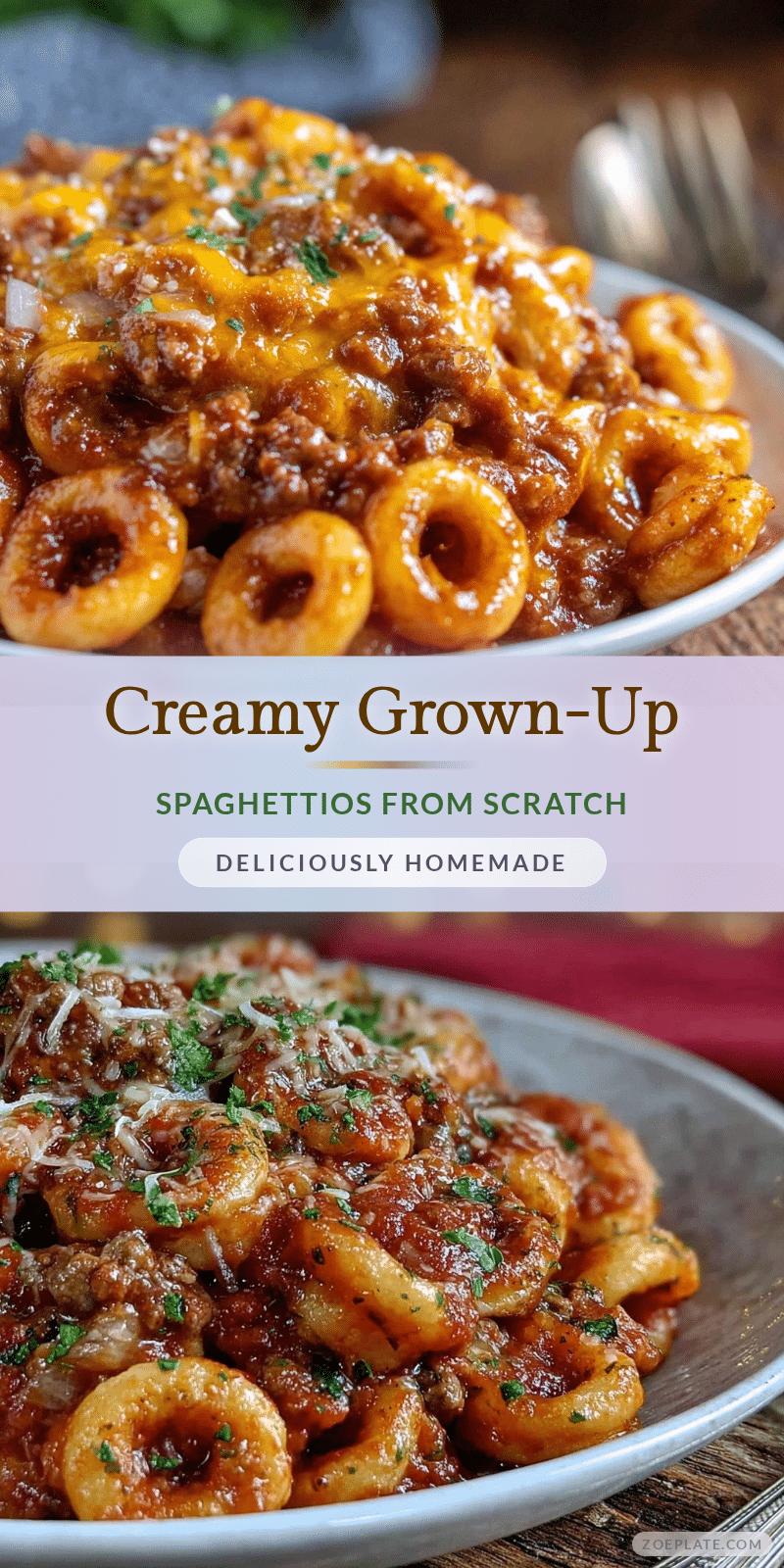 creamy grown-up SpaghettiOs recipe recipe