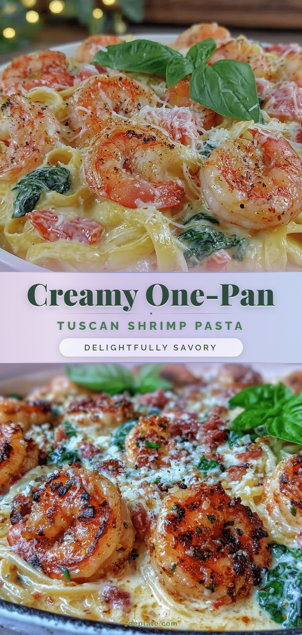 creamy one-pan tuscan shrimp pasta recipe
