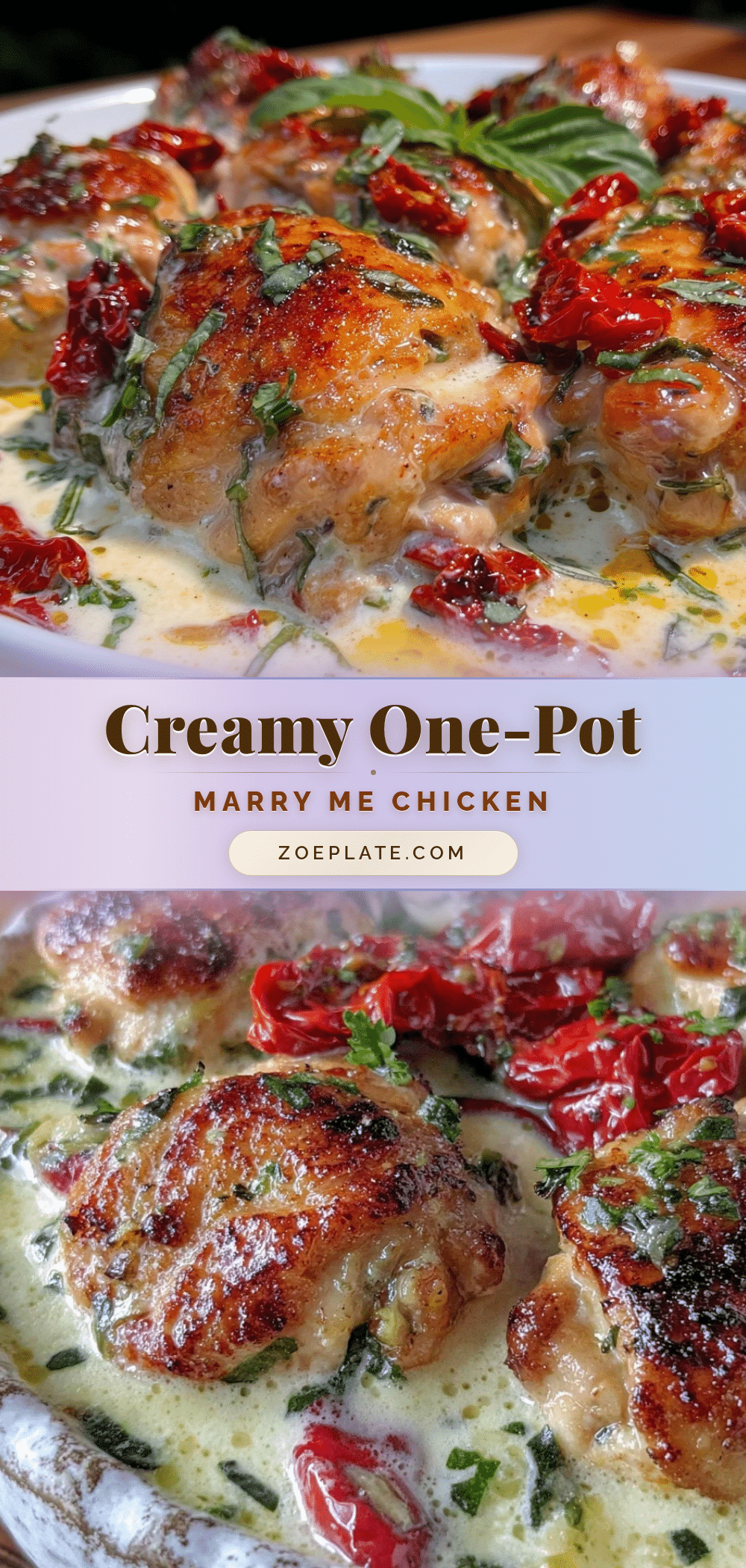 creamy one-pot marry me chicken recipe