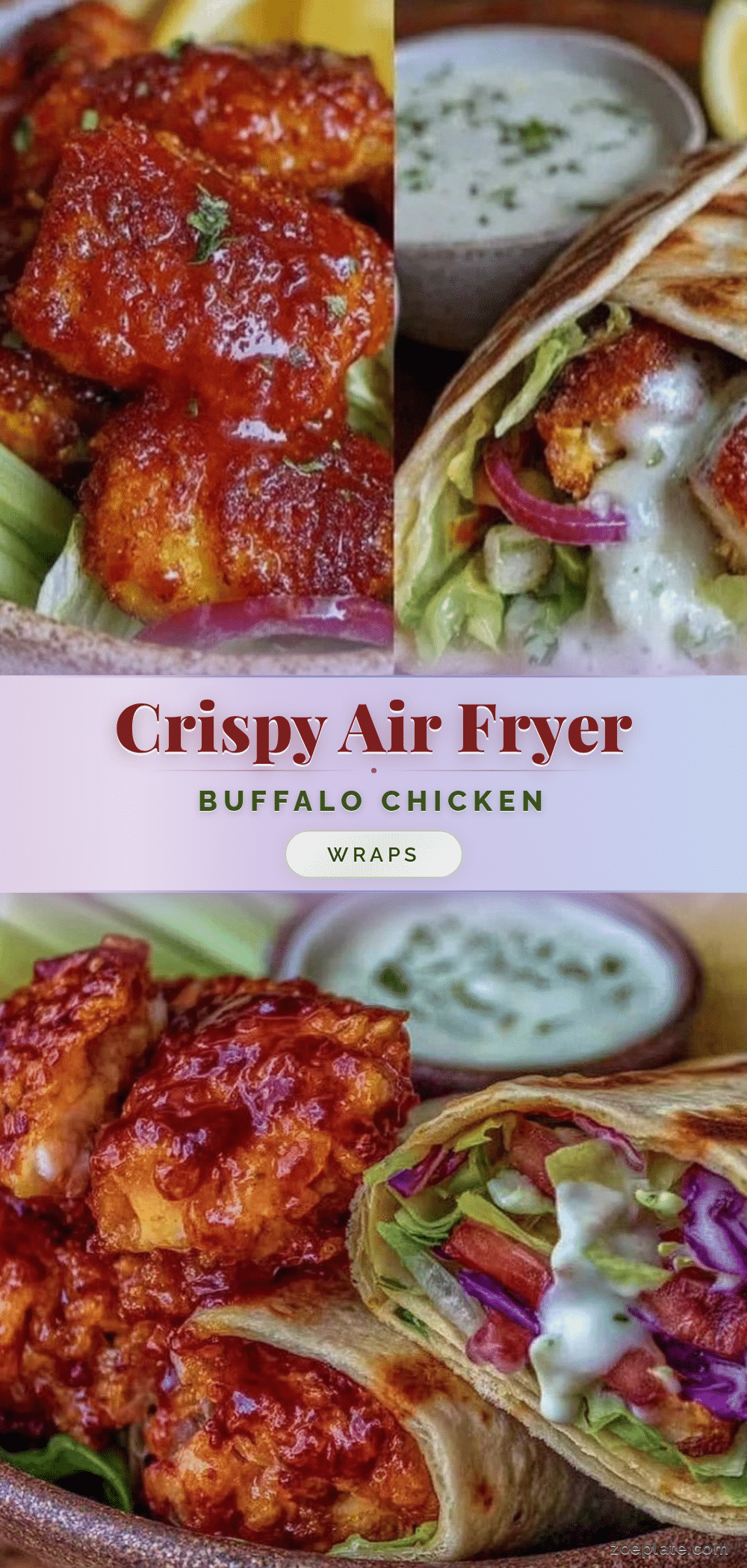 crispy air fryer buffalo chicken wraps recipe