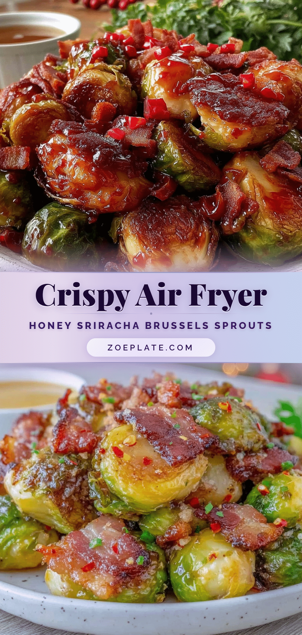 crispy air fryer honey sriracha brussels sprouts recipe