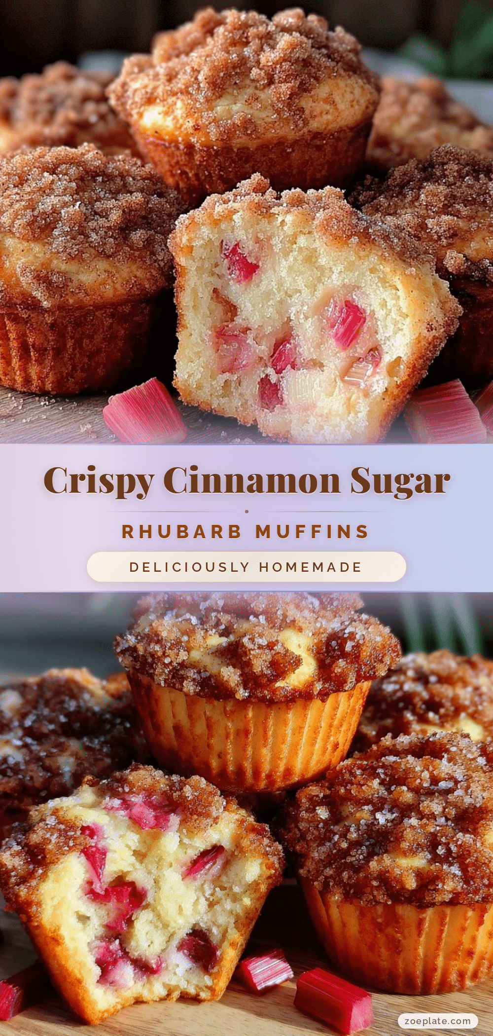 crispy rhubarb muffins recipe