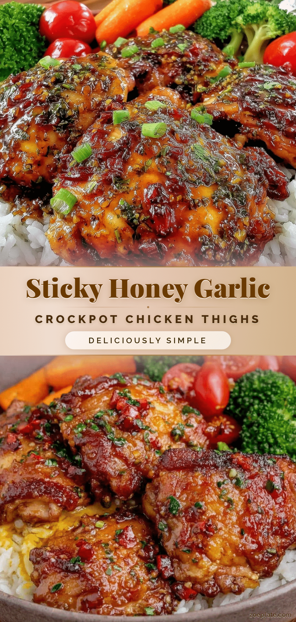 crockpot honey garlic chicken thighs recipe