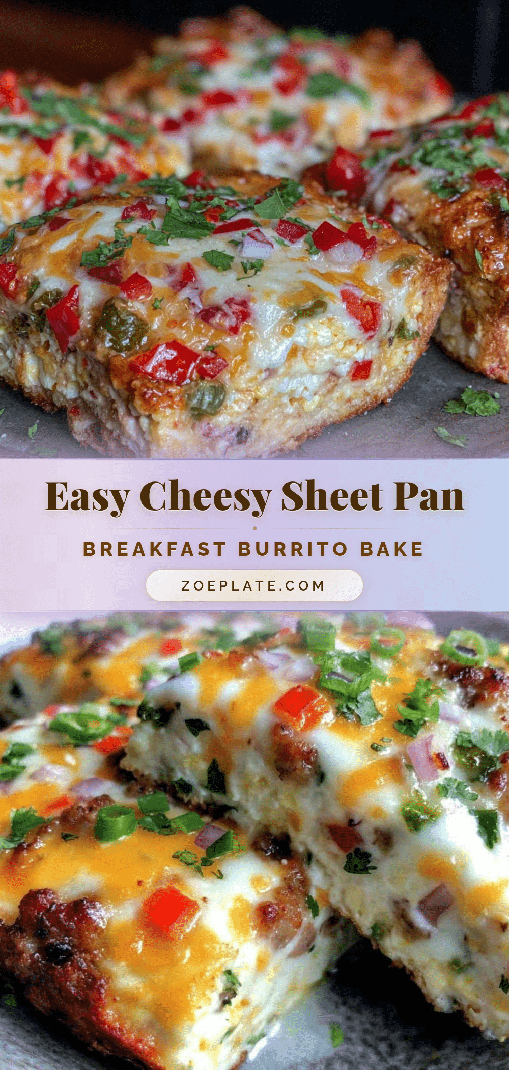 easy cheesy sheet pan breakfast burrito bake recipe