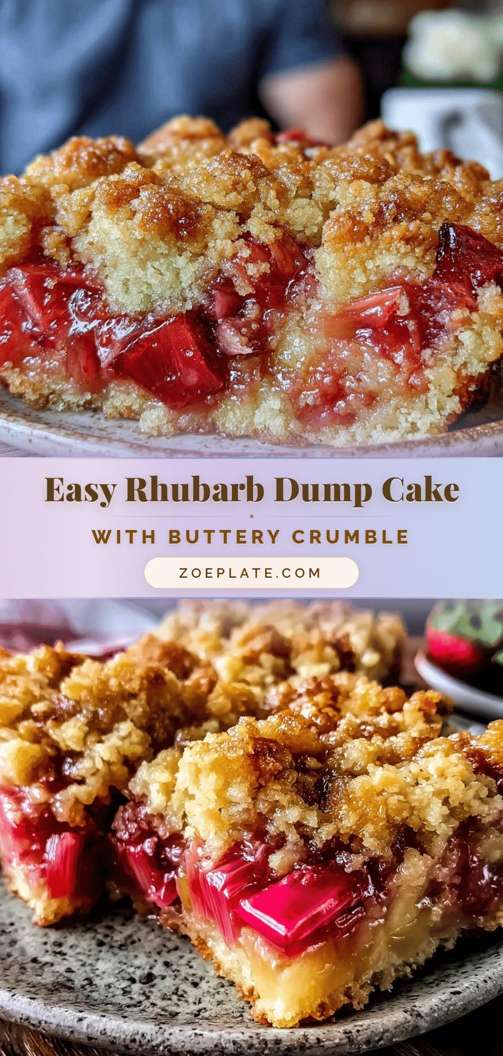 easy rhubarb dump cake recipe
