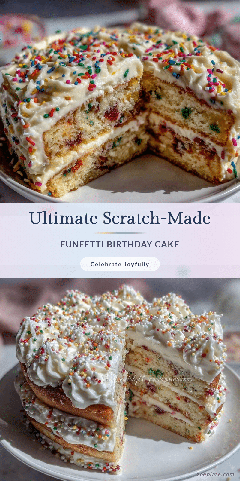 fluffy funfetti birthday cake from scratch recipe