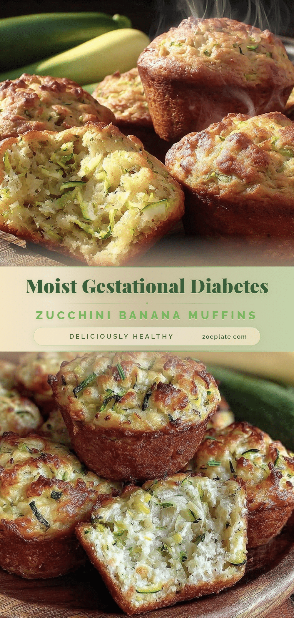 gestational diabetes zucchini banana muffins recipe