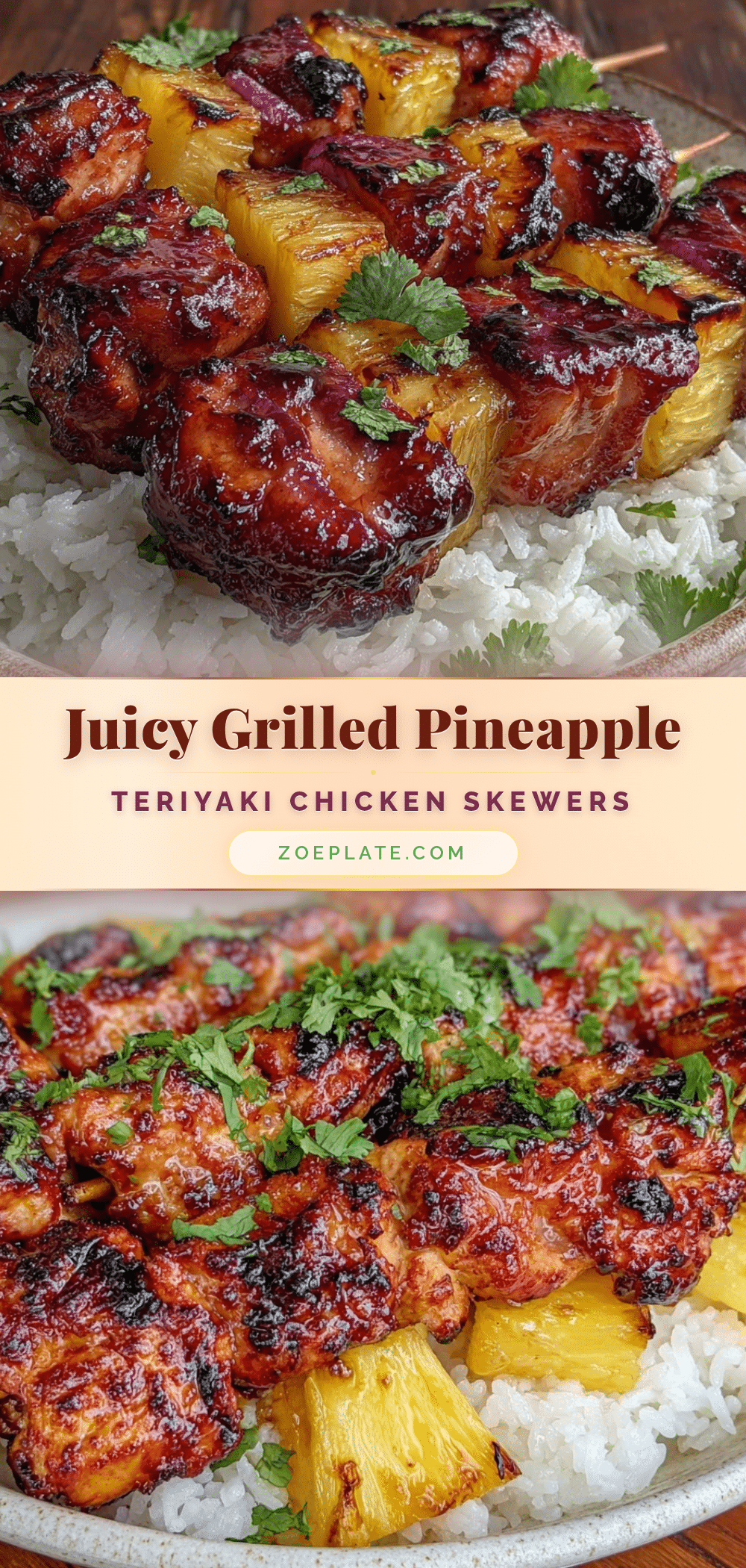 grilled pineapple teriyaki chicken skewers recipe
