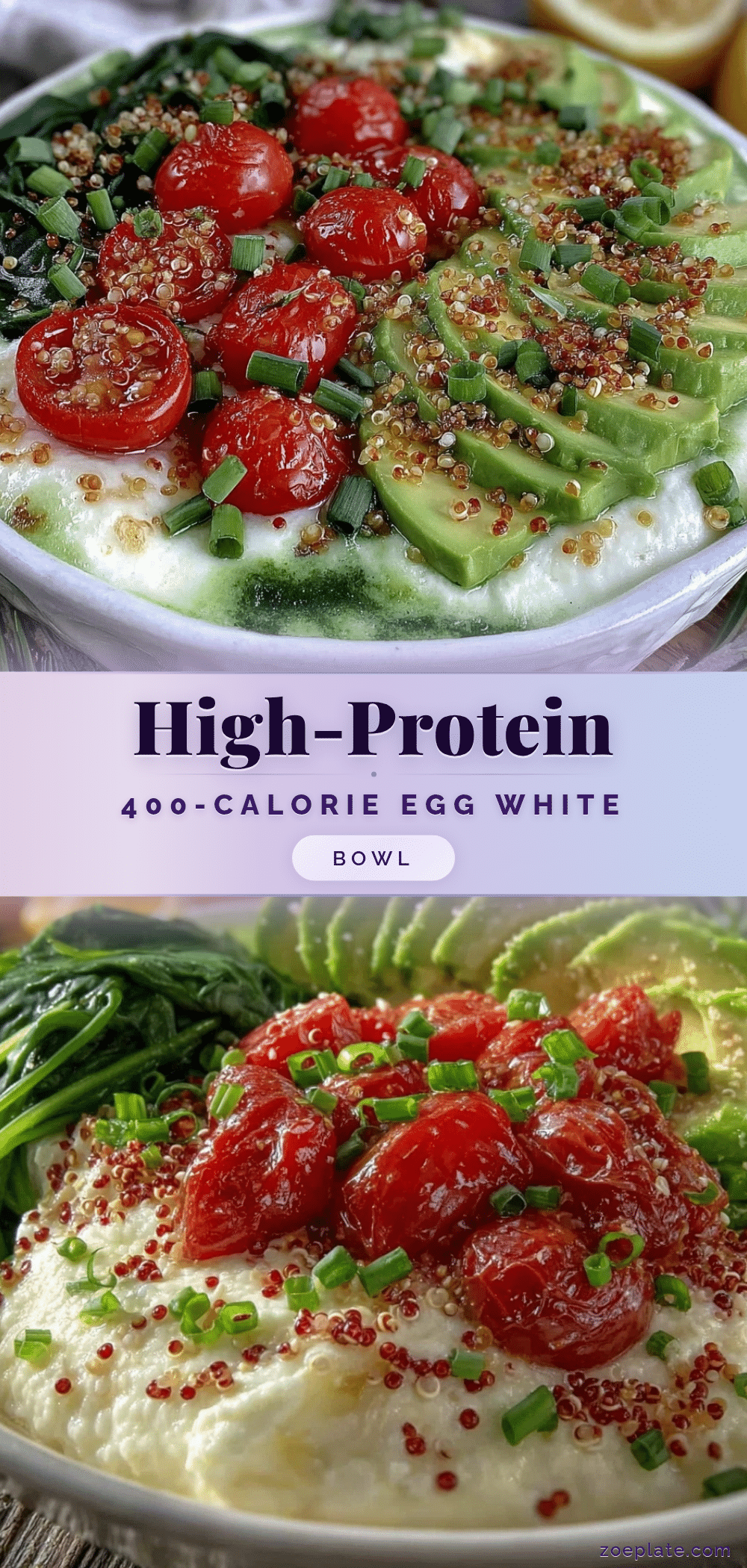 healthy high-protein egg white breakfast bowl recipe