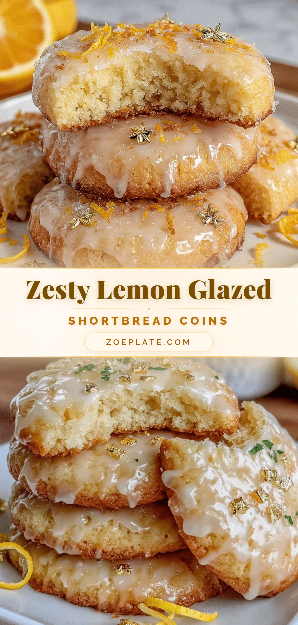 lemon glazed shortbread cookies recipe