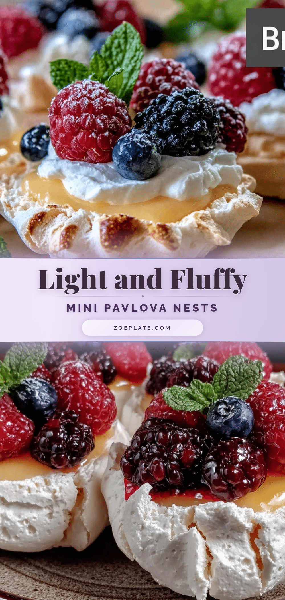 mini pavlova nests recipe