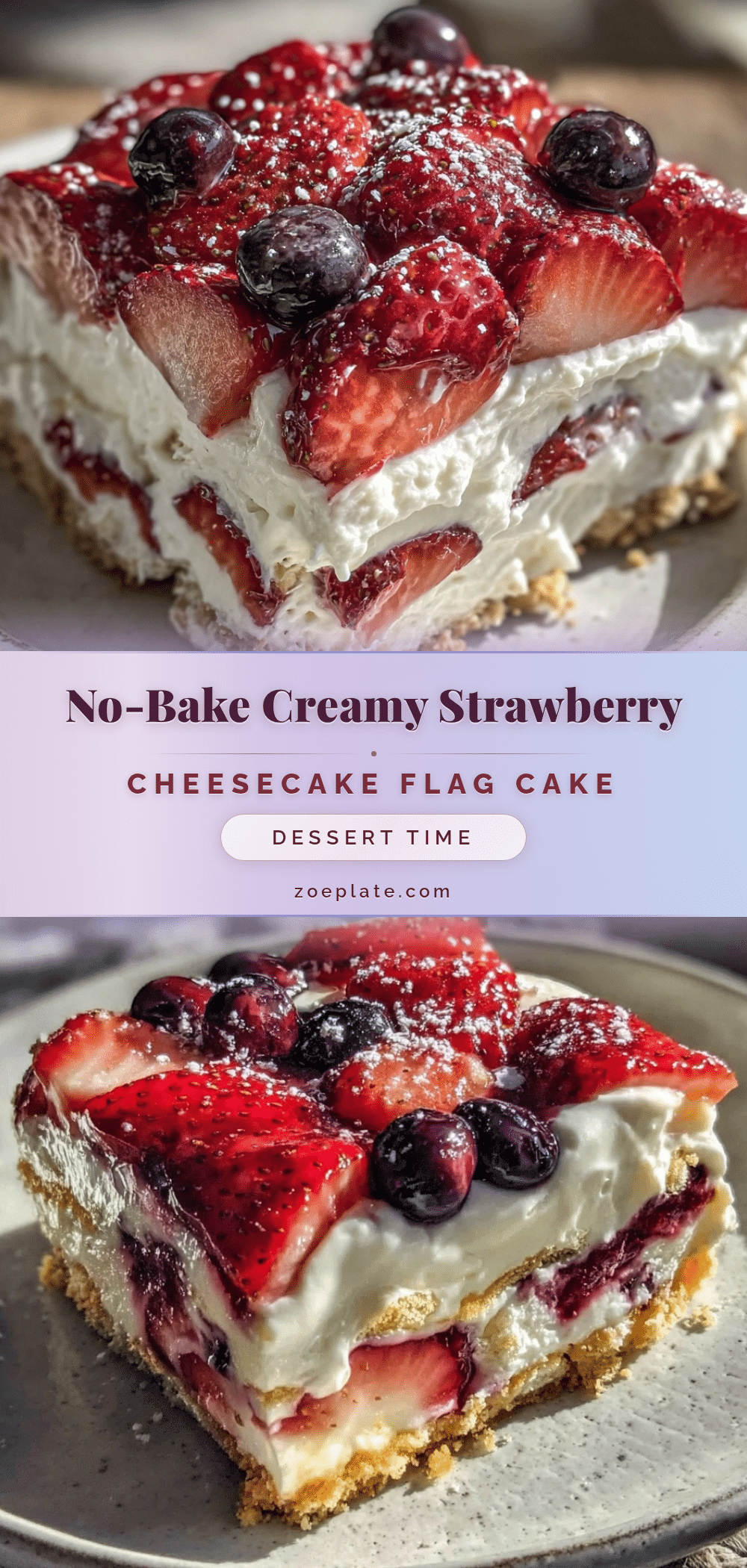 no bake strawberry cheesecake icebox cake recipe