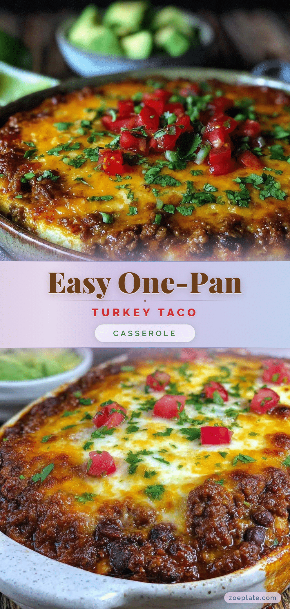 one-pan ground turkey taco casserole recipe