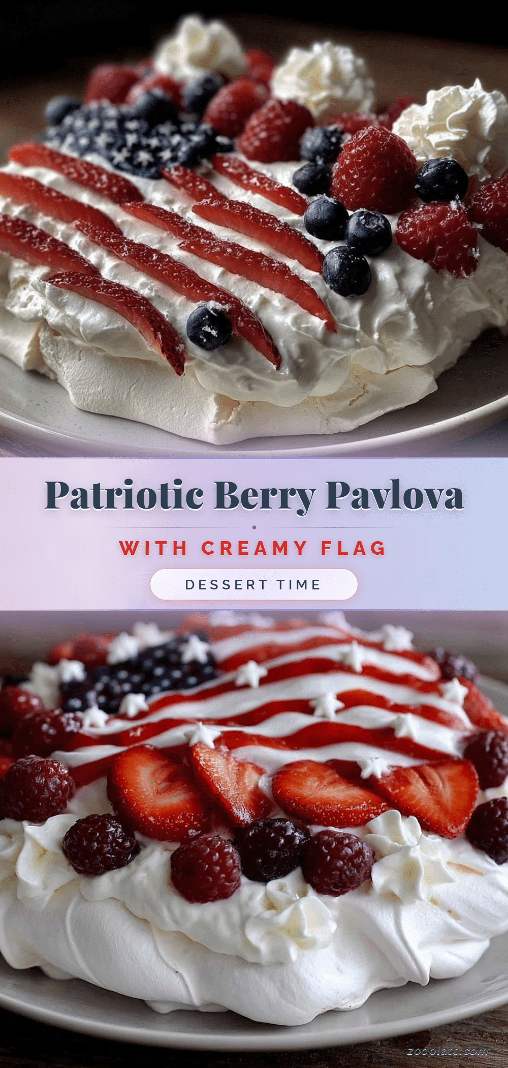 patriotic berry pavlova recipe