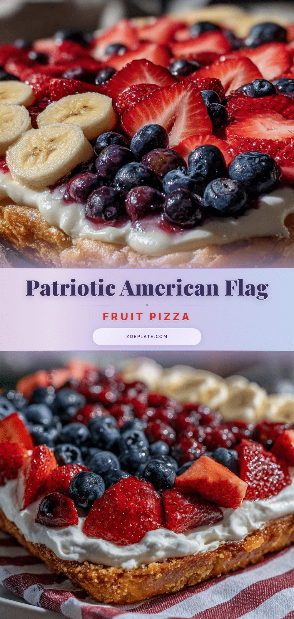Perfect American Flag Fruit Pizza recipe
