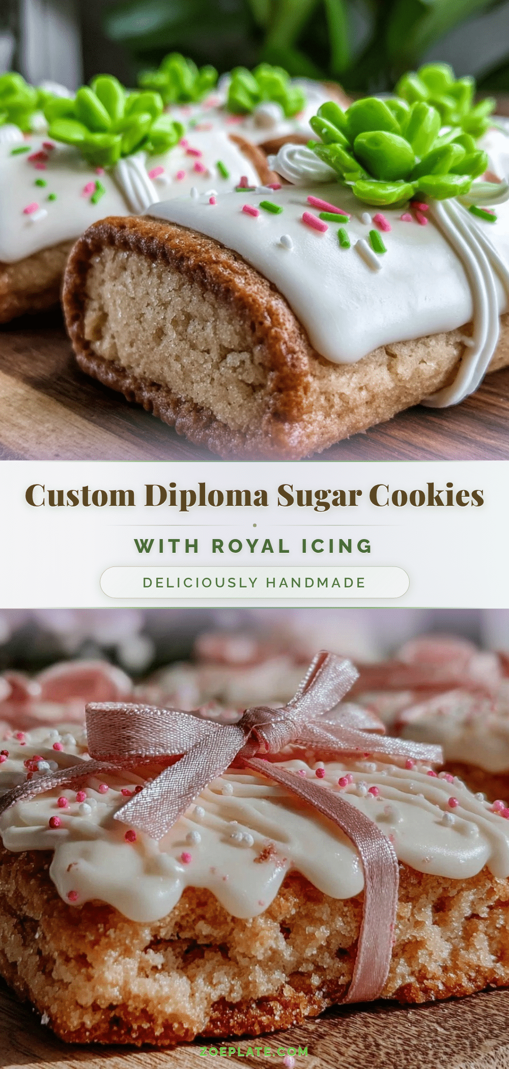 personalized diploma sugar cookies recipe
