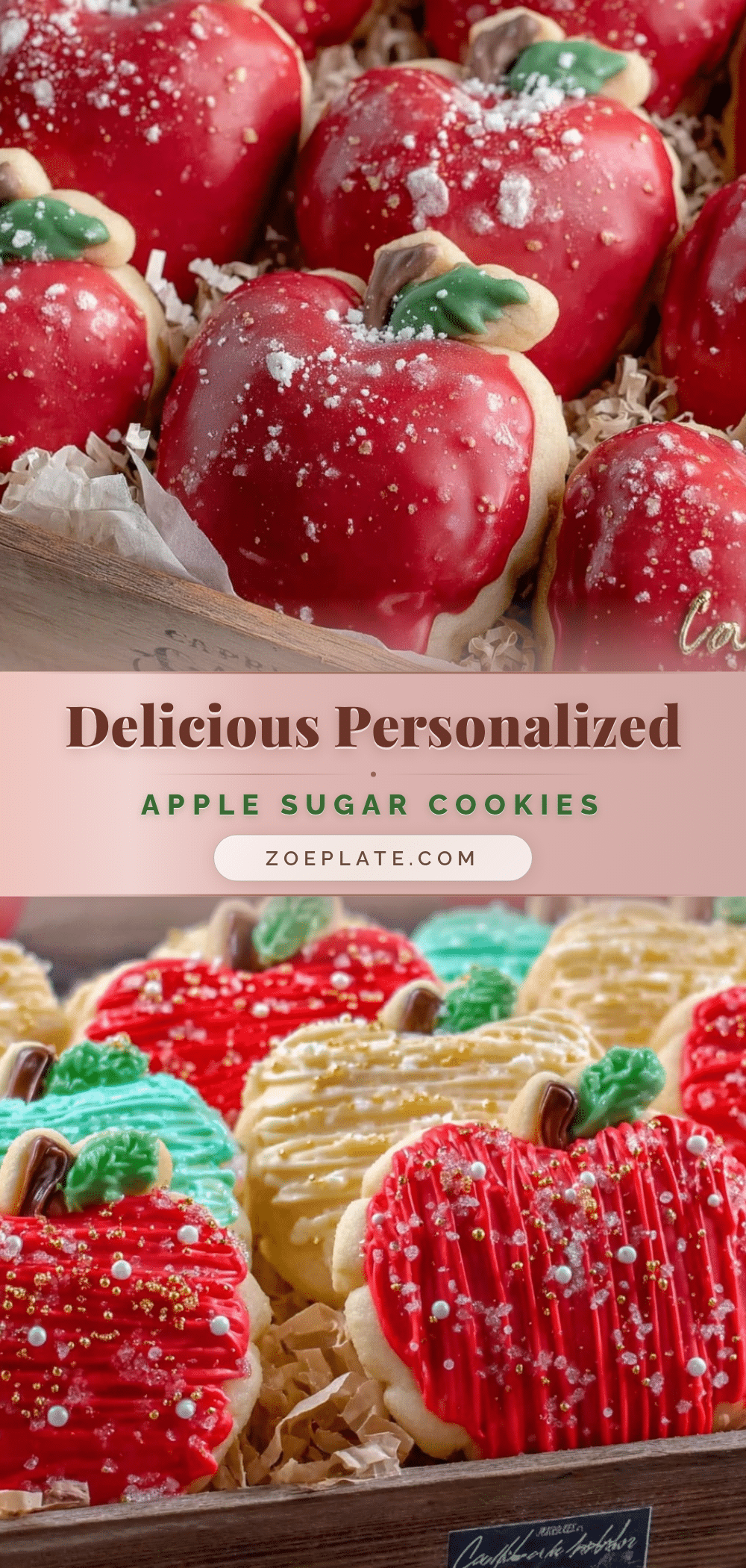 personalized teacher apple sugar cookies recipe
