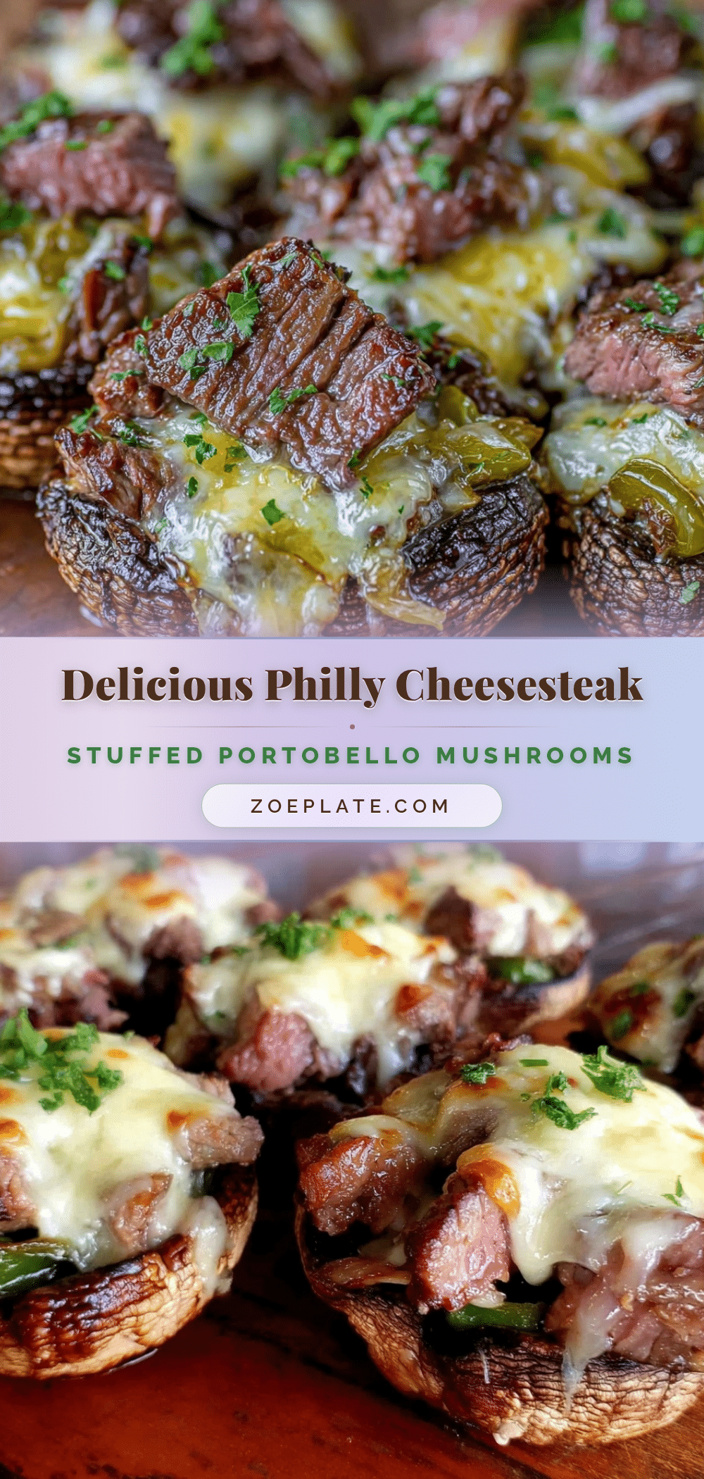 philly cheesesteak stuffed portobello mushrooms recipe
