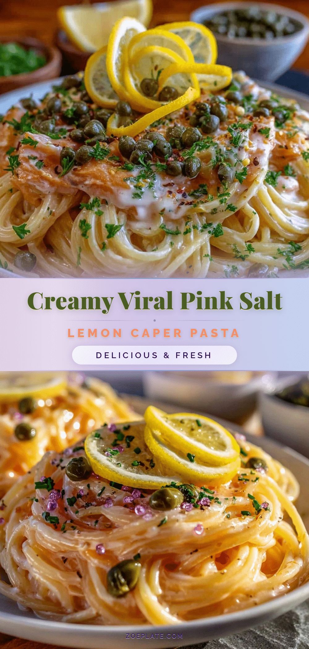 pink salt lemon caper pasta recipe
