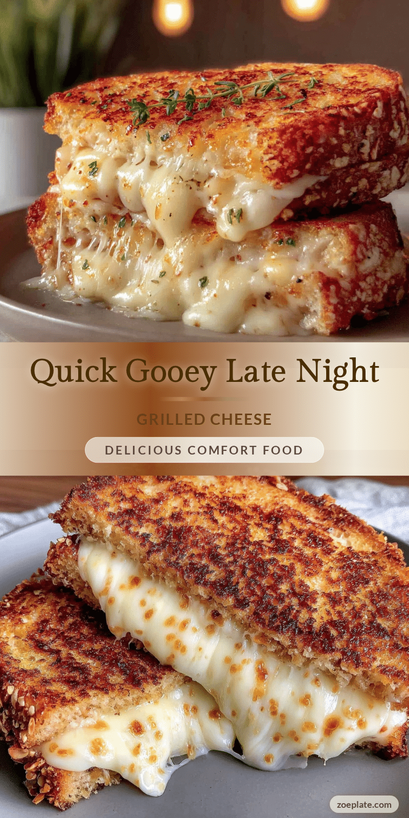 quick gooey late night grilled cheese recipe