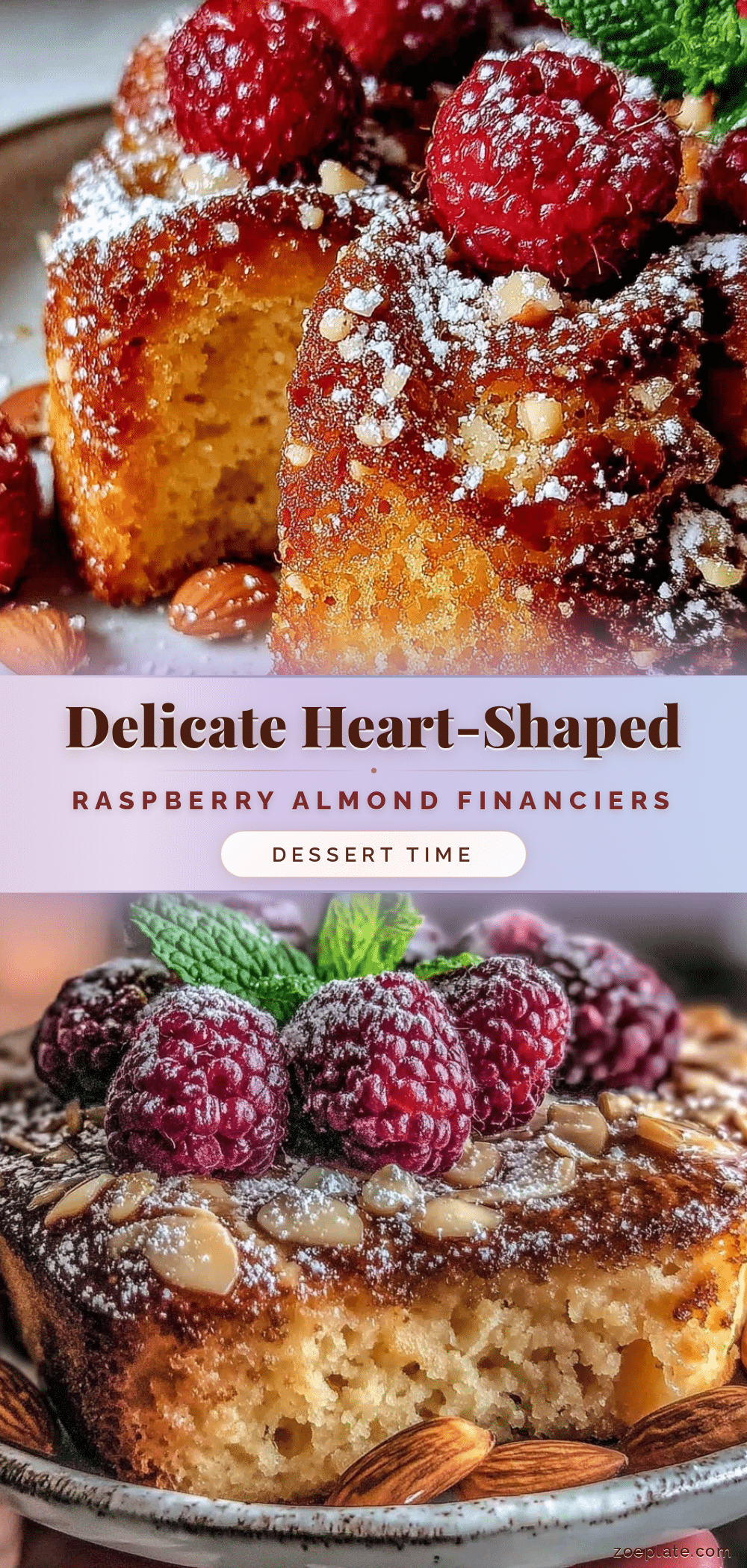 raspberry almond financier recipe