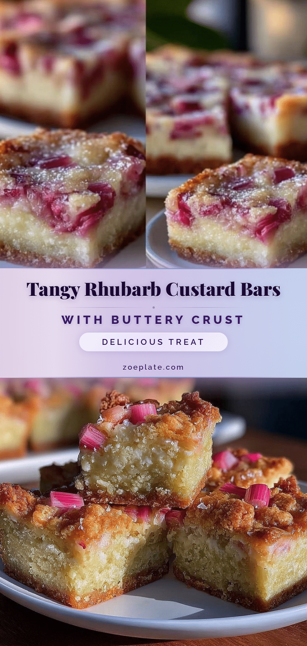 rhubarb custard bars recipe