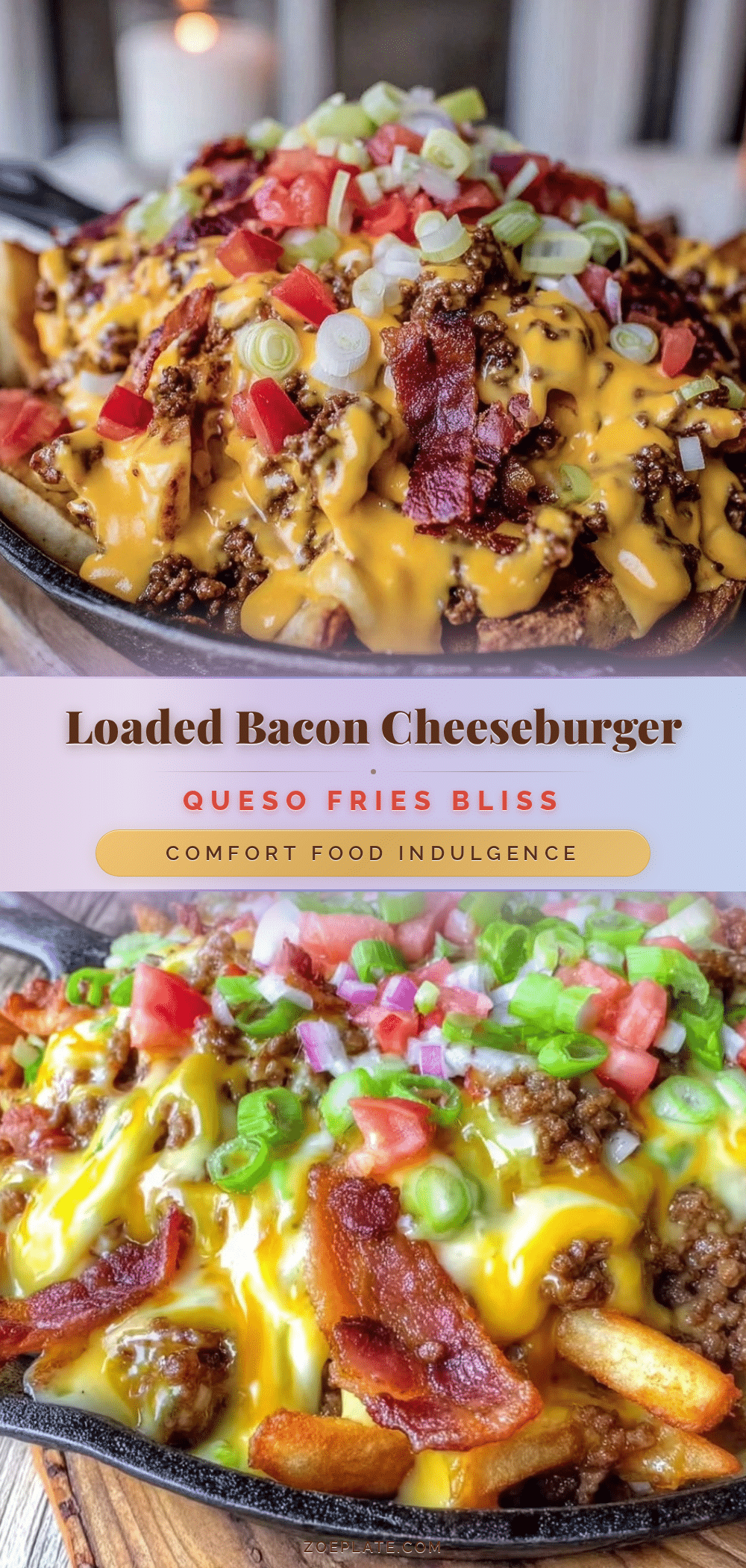 savory loaded bacon cheeseburger queso fries recipe