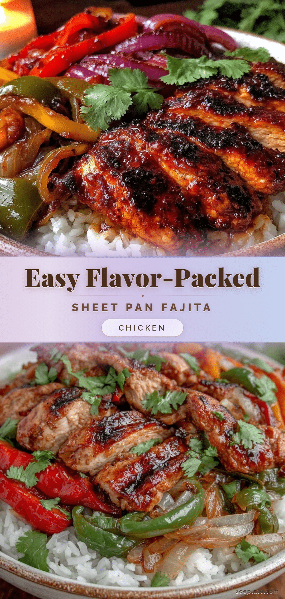sheet pan fajita chicken bowls recipe