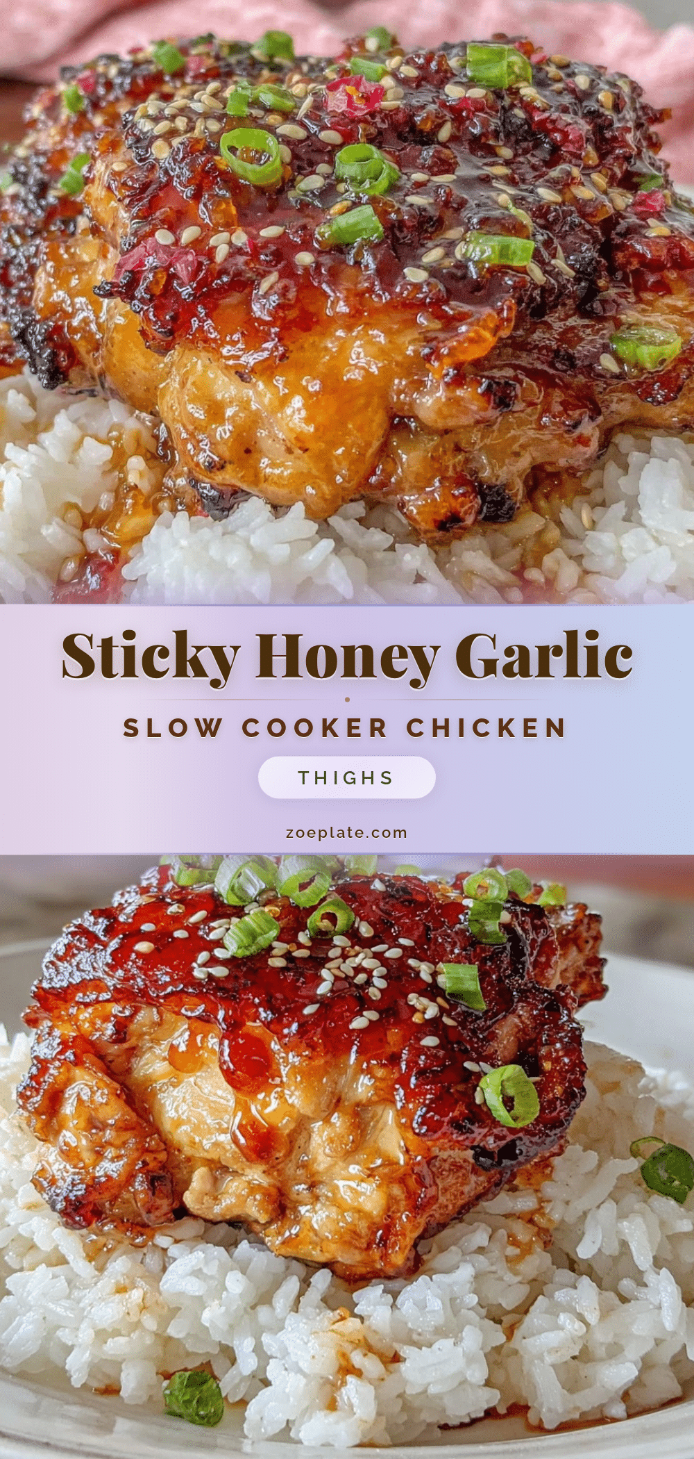 slow cooker honey garlic chicken thighs recipe