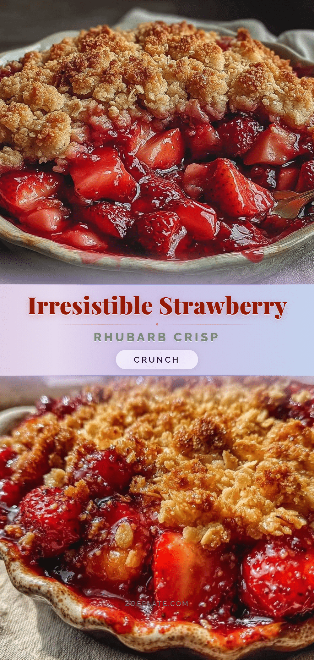 strawberry rhubarb crisp recipe