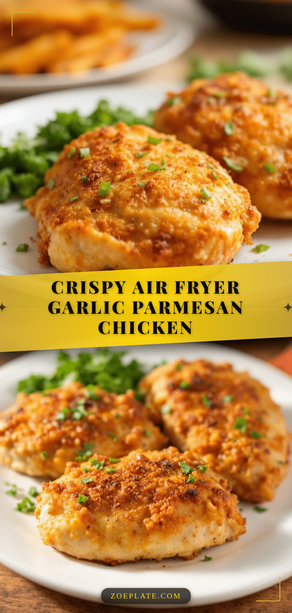 air fryer garlic parmesan chicken thighs recipe