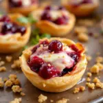 baked cranberry brie bites - featured image