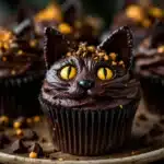 black cat chocolate cupcakes - featured image