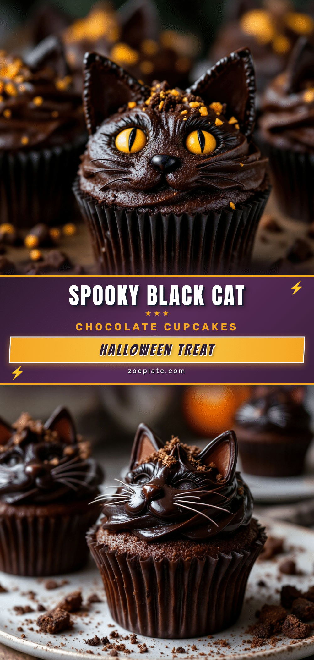 black cat chocolate cupcakes recipe