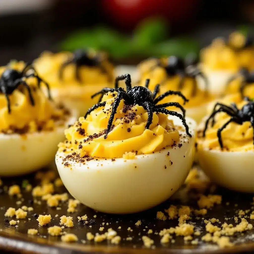 black cat deviled eggs - featured image