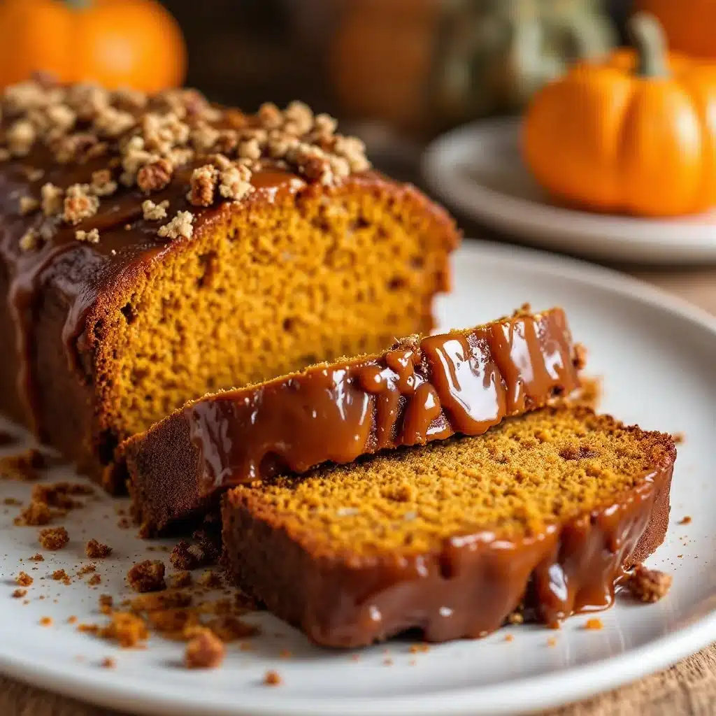 brown butter pumpkin bread with maple glaze - featured image