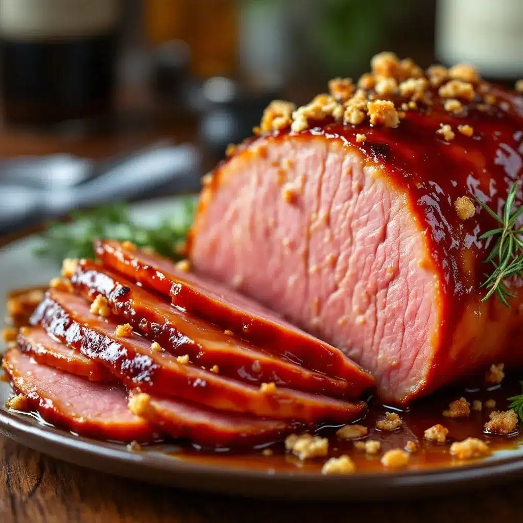 brown sugar bourbon glazed ham preparation steps