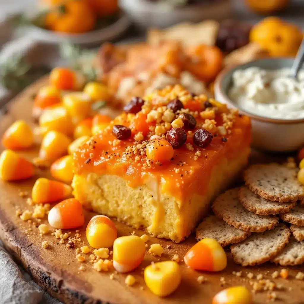 candy corn charcuterie board - featured image
