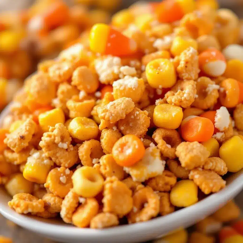 candy corn chex mix preparation steps