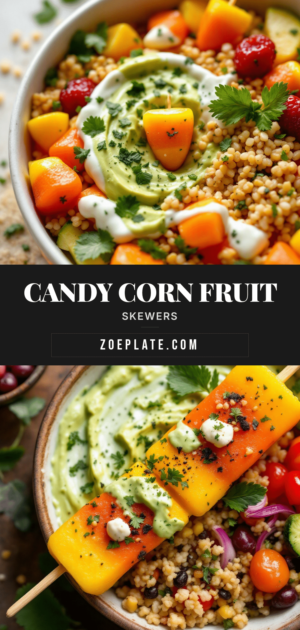 candy corn fruit skewers recipe