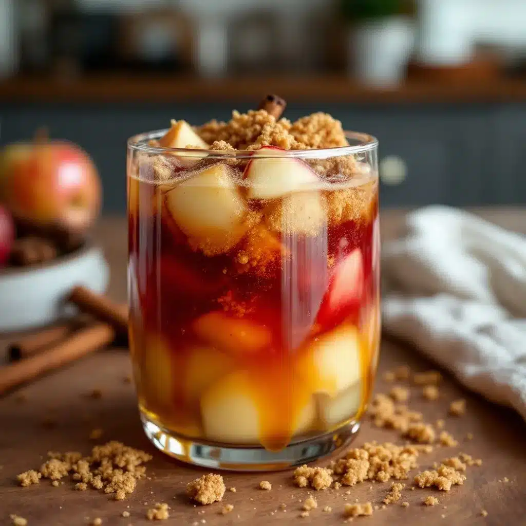caramel apple sangria with cinnamon whiskey preparation steps