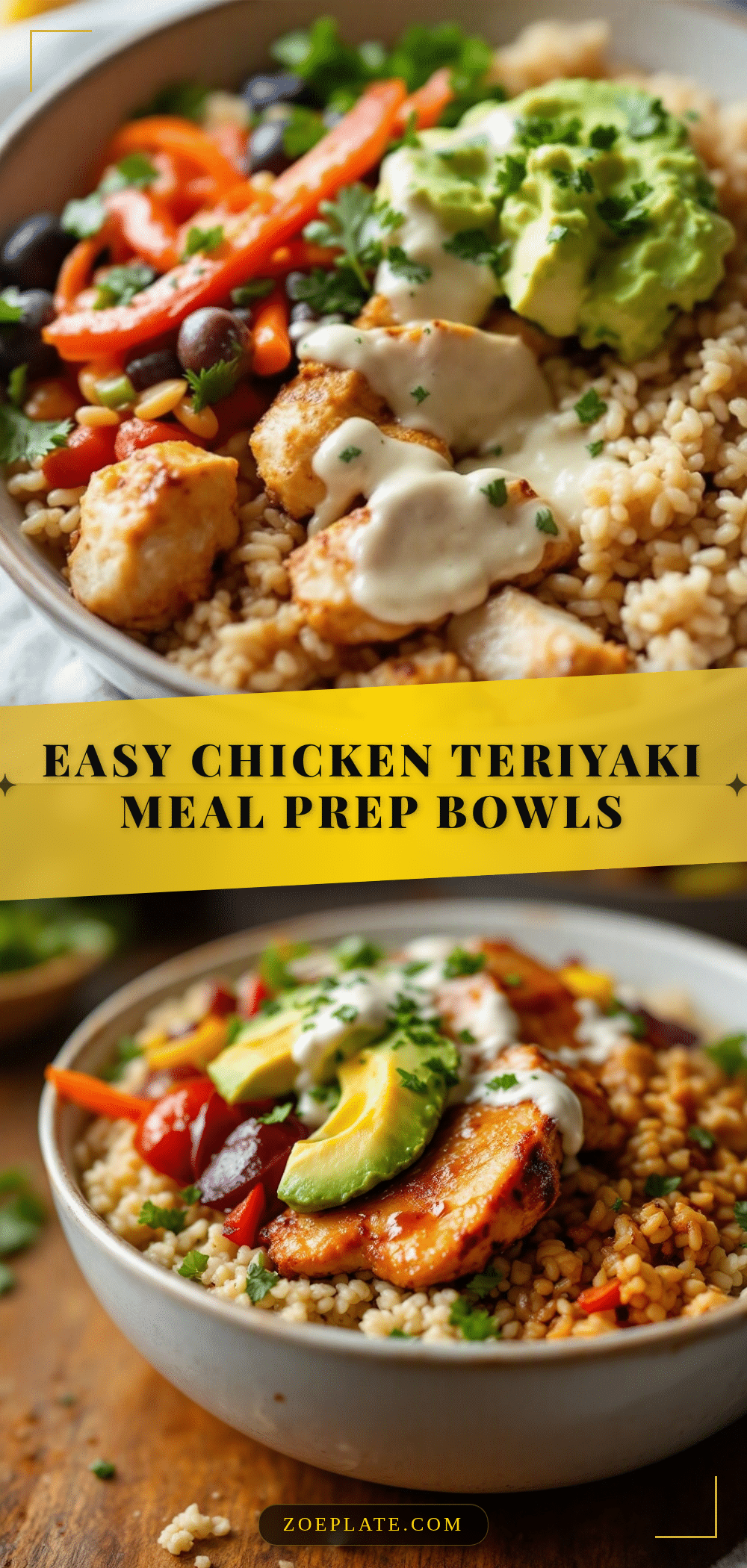 chicken teriyaki meal prep bowls recipe