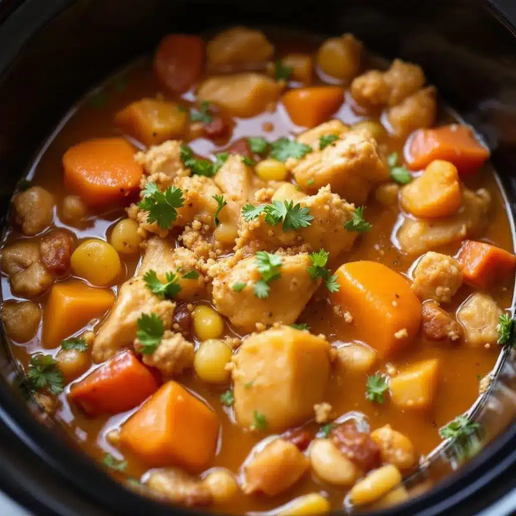 cozy crockpot fall harvest chicken stew preparation steps