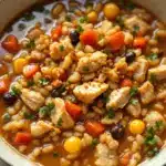 cozy one-pot chicken and wild rice fall soup - featured image