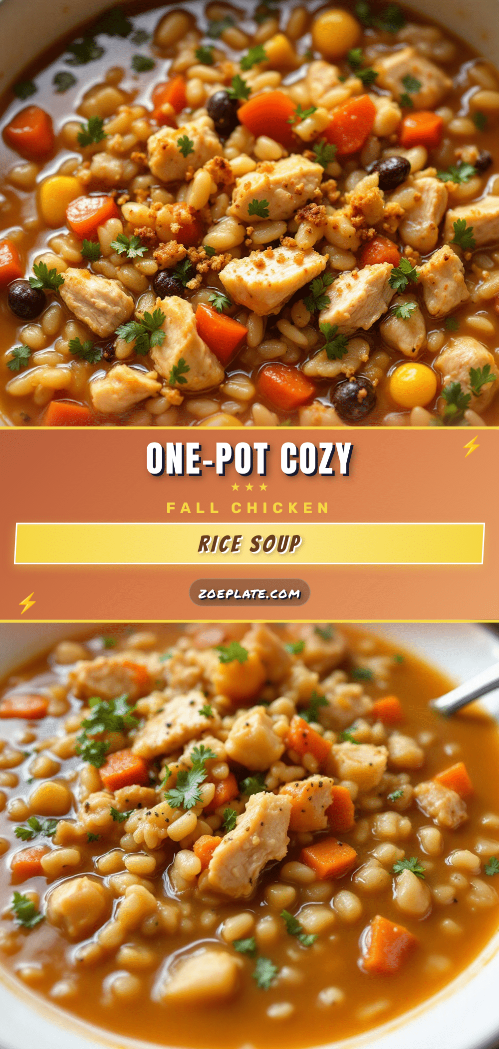 cozy one-pot chicken and wild rice fall soup recipe