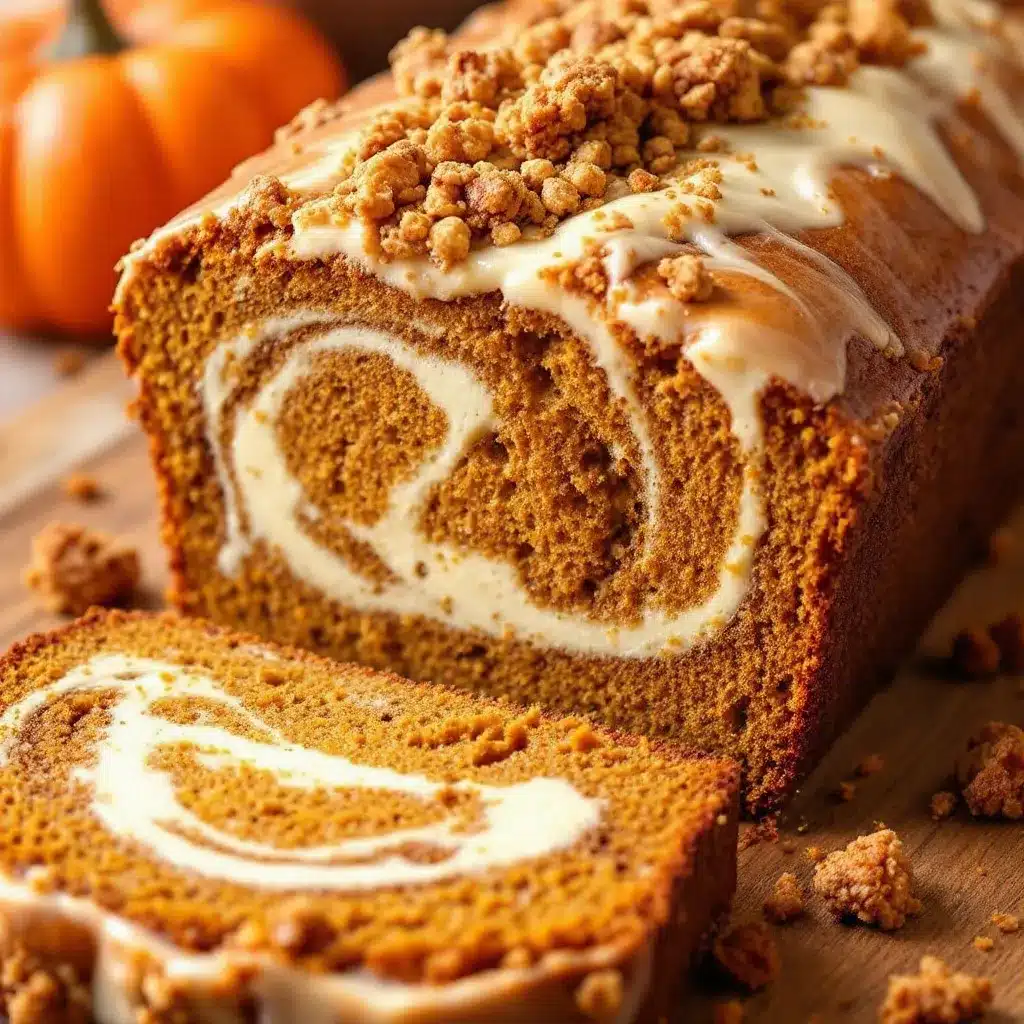 cream cheese swirl pumpkin bread preparation steps