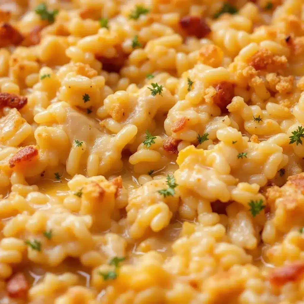 creamy cheesy chicken and wild rice casserole preparation steps