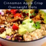 creamy cinnamon apple crisp overnight oats - featured image